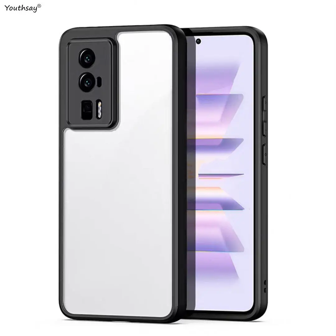 

Clear Case For Poco F5 Pro Case For Poco F5 Pro Cover Funda Hard Transparent PC Soft TPU Edge Shockproof Back Case Poco F5 Pro