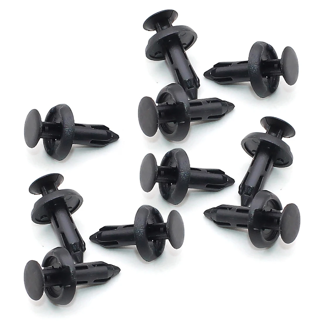 

50pcs Car Bumper Fender Moulding Clip Push Rivet Fastener Black Plastic Fit for Honda