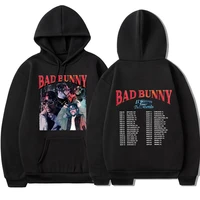 bad bunny hoodie el ulitimo tour del mundo tour 2022 double sided print pullover men hip hop streetwear oversized sweatshirts