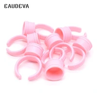 100pcs eyelash extension glue ring holder disposable grafting eye lash fans flowering cup pigment container makeup beauty tools