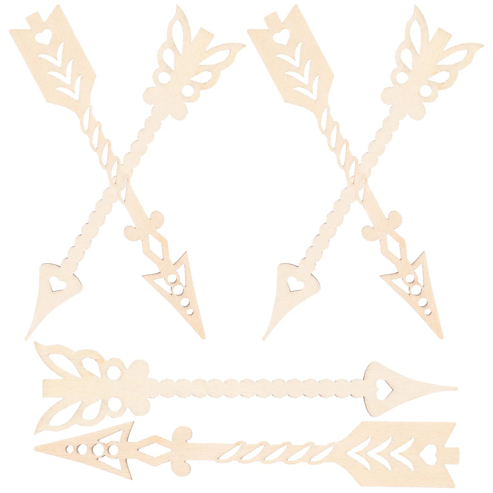 10 шт. вырезы полые знаки стрелы деревянные украшения DIY живопись ремесло