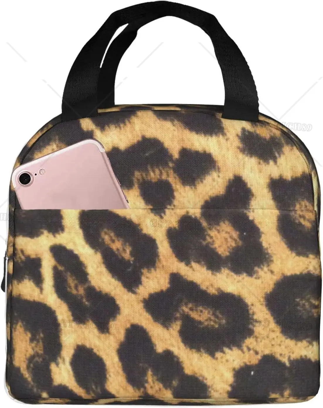 

Изолированные сумки для обеда с леопардовым принтом для мужчин и женщин, многоразовые коробки для обеда, водонепроницаемые эко-сумки для работы, пикников и улицы