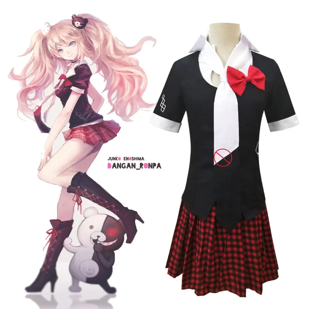 

New Danganronpa Cosplay Anime Junko Enoshima Emboitement Inushio Kimuchi Happy Havoc Dangan Ronpa Cosplay Costume