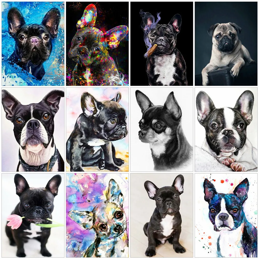 

Алмазная картина Huacan 5D «сделай сам», собака, полная квадратная/Круглая Мозаика, искусственная вышивка, персонализированный подарок, украше...