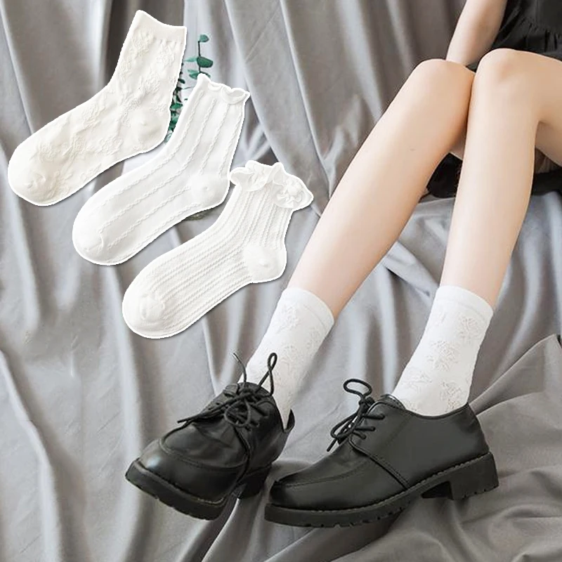 

1 пара, женские кружевные носки в Корейском стиле
