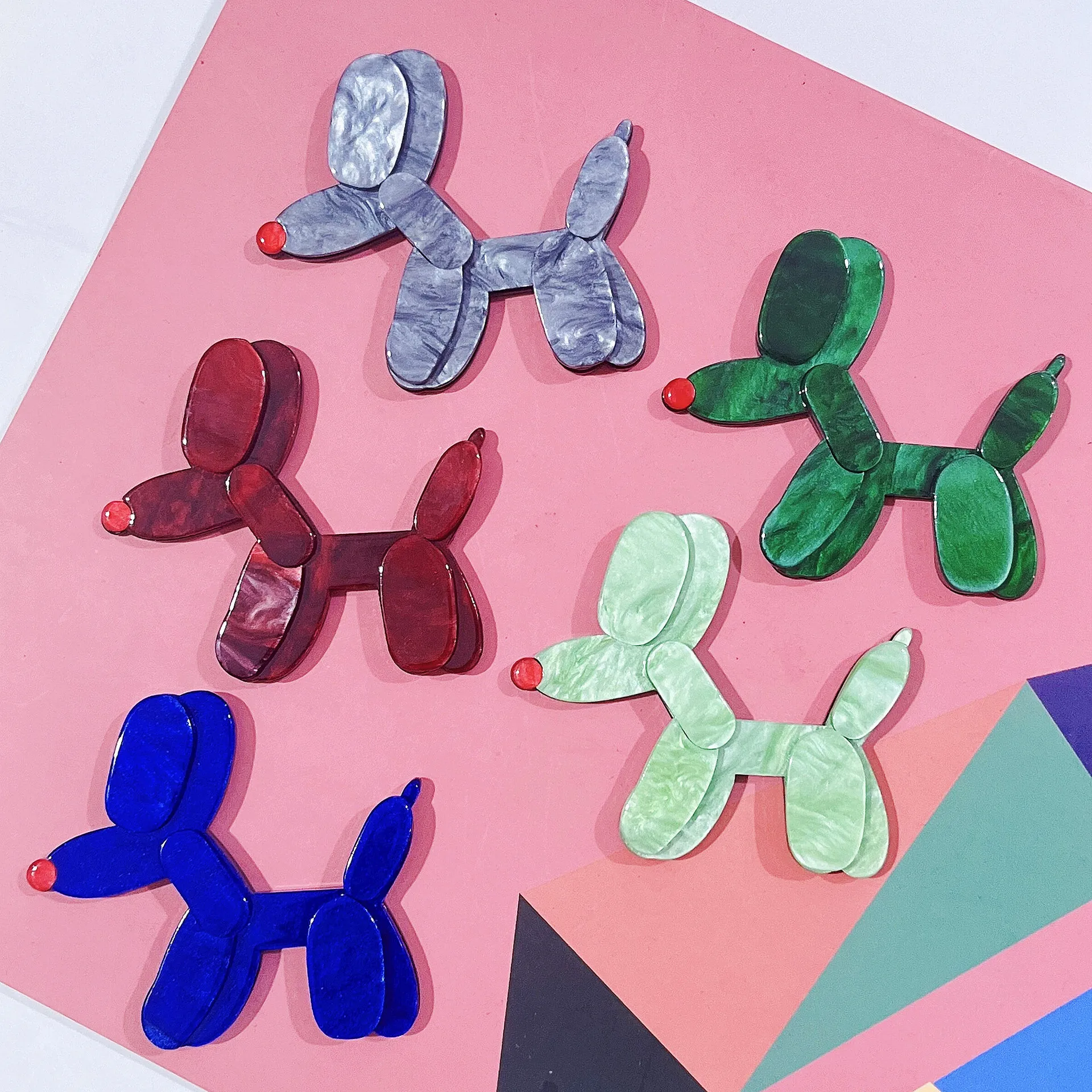 

Милый воздушный шар, пудель, фотоэлемент для женщин, корейский модный мультяшный значок ручной работы, аксессуары для ювелирных изделий