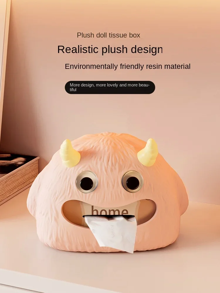 Милая маленькая коробка для салфеток в виде монстра домашний столовый стол