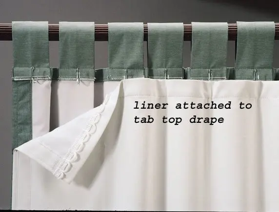 

Drapery Liner Total Light Control Blackout Shade, 2 panel