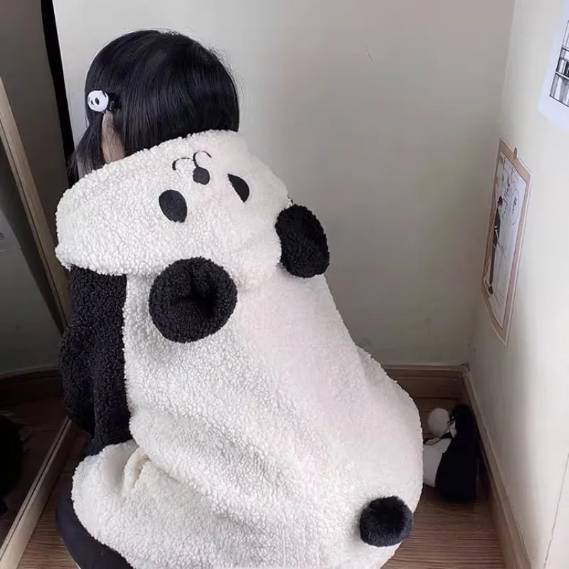 

Зимние милые толстовки, Женский свитшот с капюшоном, плюшевые шарики на молнии, свободная Милая толстовка, Подростковая школьная одежда для девочек JK