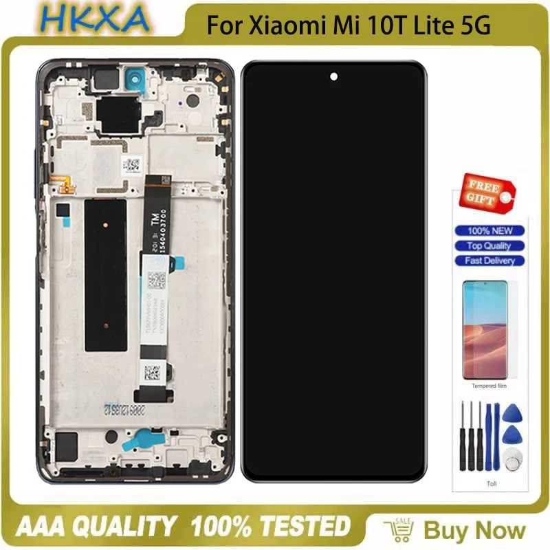 

Original For Xiaomi Mi 10T Lite 5G M2007J17G LCD Display 10 Touches Screen Digitizer Parts For Mi 10 T Lite 5G