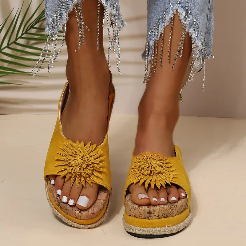 2022 Summer Women Slippers Fashion Casual Outdoor Platform Female Sandals Comfortable Beach Solid Ladies Flat Sandalias35-43