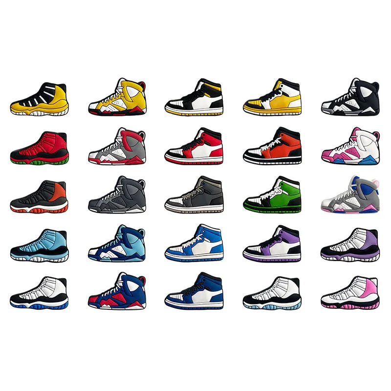 25pcs/set Diverse Sports Style Shoes Accessories For Croc Charms JIBZ Party Gifts For Boys