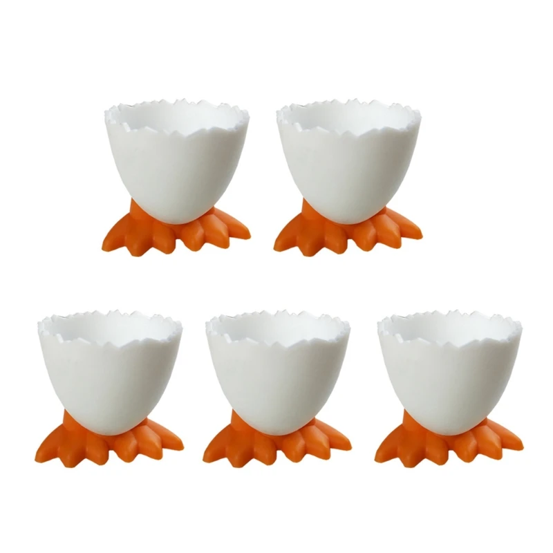 

Новинка 2022, 5 шт., настольный держатель для яиц, устойчивый, против падения, бытовой держатель для хранения яиц, Детская мультипликационная з...