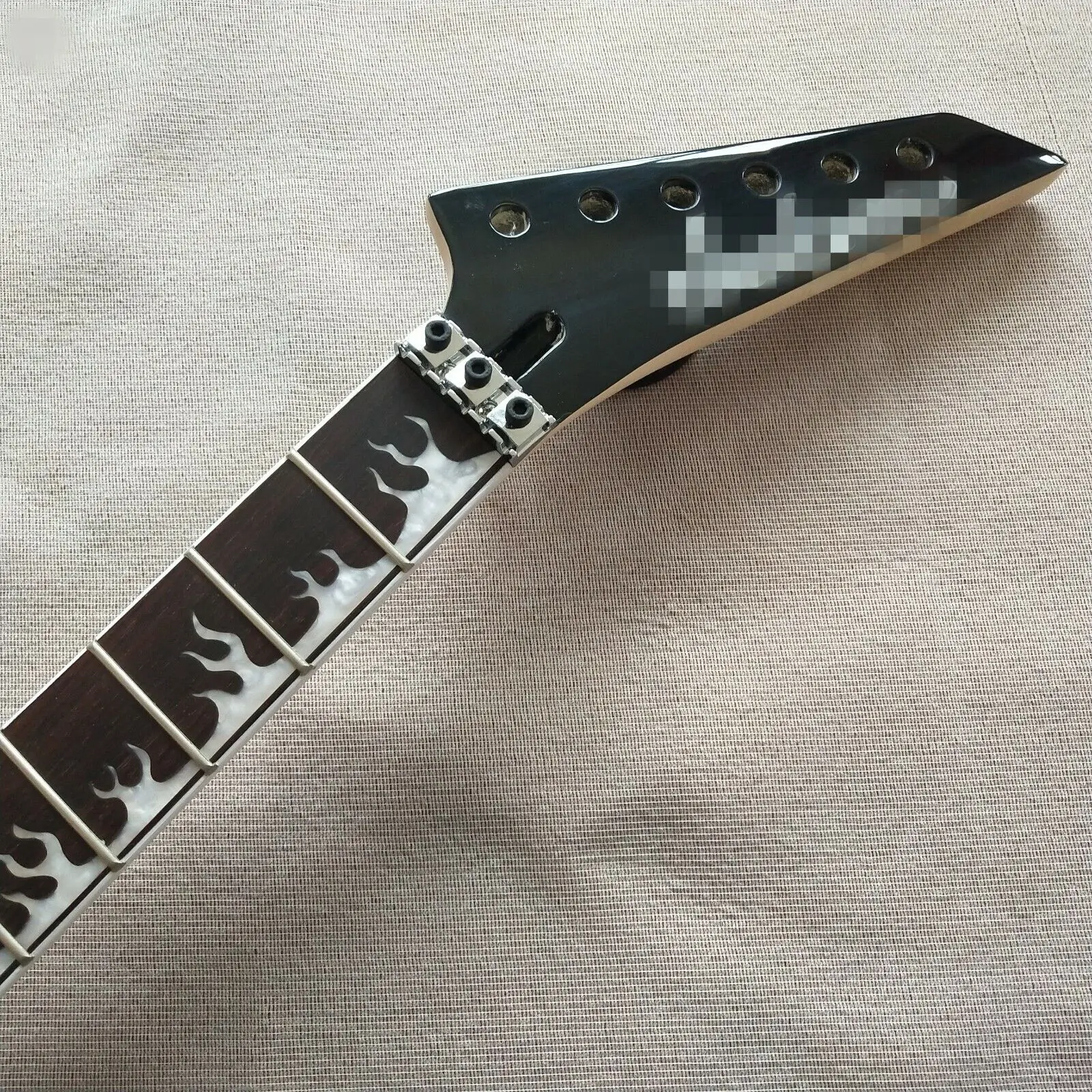 High quality 24 Frets 25.5in Electric Guitar Neck Maple Rosewood Fretboard Inlay enlarge