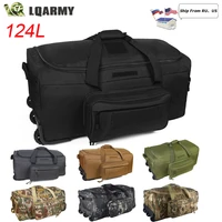 124l large capacity outdoor camping travel bag large trolley case waterproof nylon practical travel handbag storage military bag