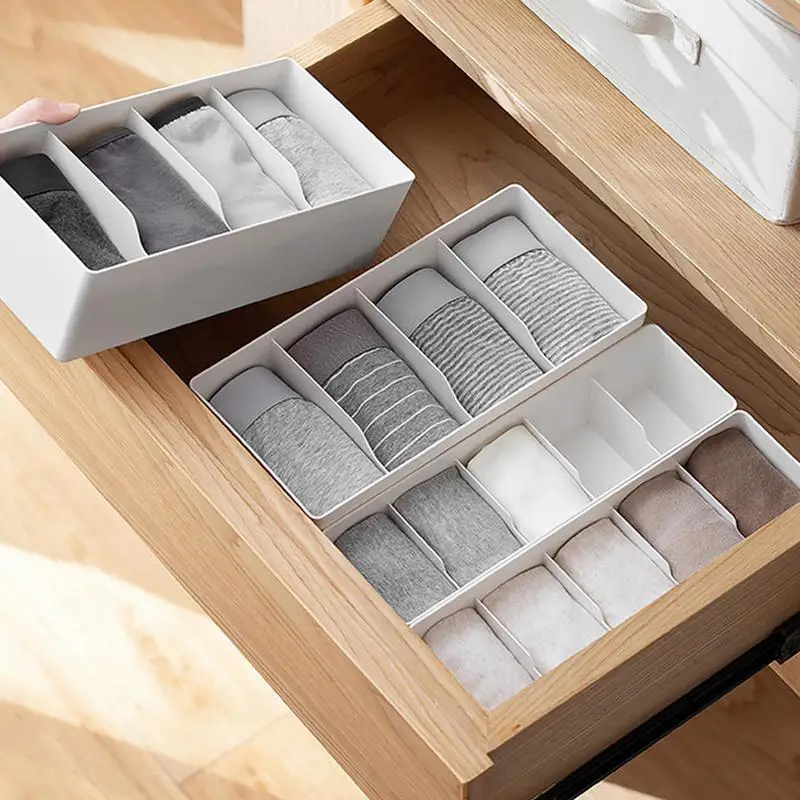 

Underwear Storage Box Stackable Cabinet Closet Undergarment Organizers Durable Reliable Storage Boxes for Storing Socks