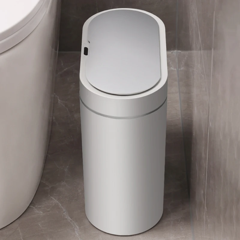 

Waterproof Touchless Trash Can Small Electric Paper Storage Garbage Bin Sensor With Lid Toilet Cubo De Basura Cleaning Tools