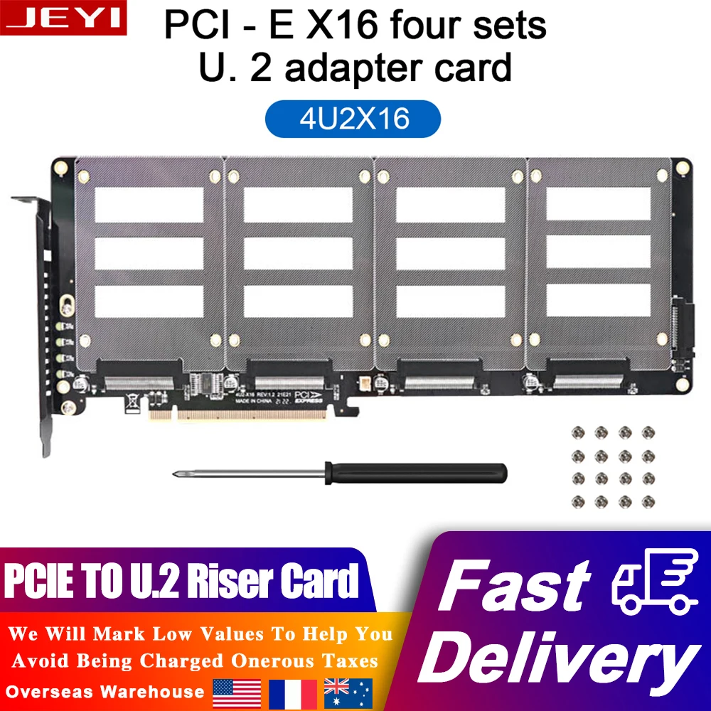 

PCI-E X16 Четыре диска U.2 адаптер карты 28000 МБ/с. 4U2X16 SSD PCI-E 4,0 X16 GEN3/GEN4 для Windows 10/8/Linux карта расширения жесткого диска