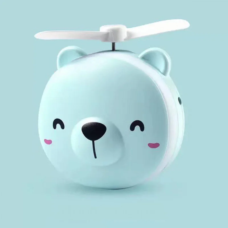 Зеркало для макияжа свинка с лампой красоты портативный мини-USB маленький веер