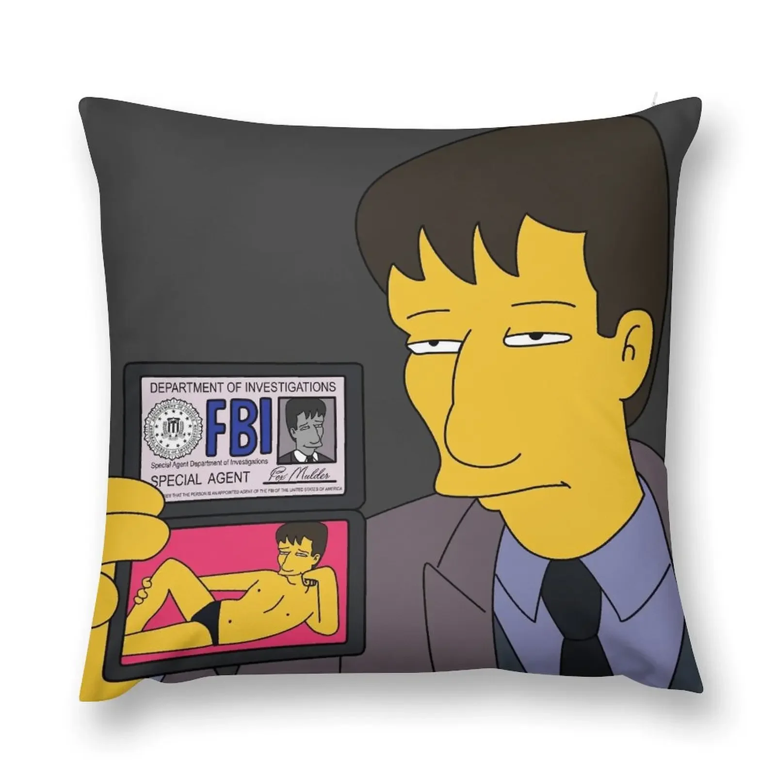 Декоративная подушка Agent Mulder FBI декоративные подушки в стиле аниме диванные