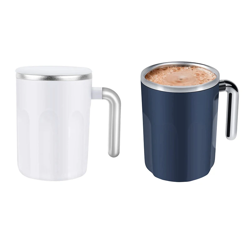 

Self Stirring Coffee Mug, Hot Cocoa Self Mixing Cup,No Battery No Spoon Needed,Smart Powder Drink Mixer 12Oz