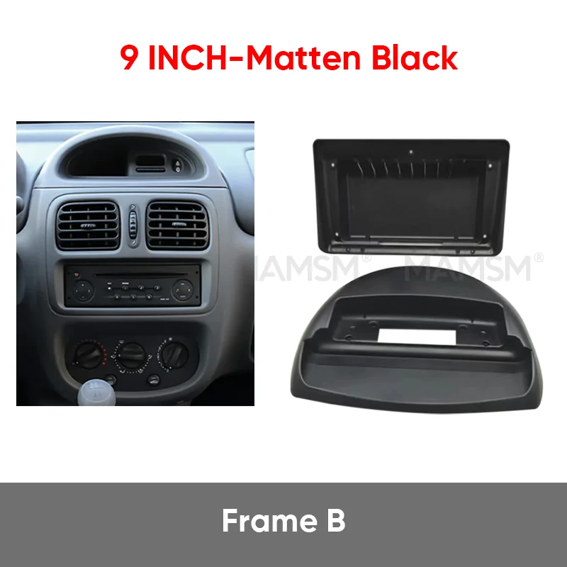 

MAMSM 9-дюймовый комплект рамки для автомобильного радио 2001-2006 ДЛЯ RENAULT CLIO MK2 Авто стерео держатель центральной консоли лицевая панель лицевая панель