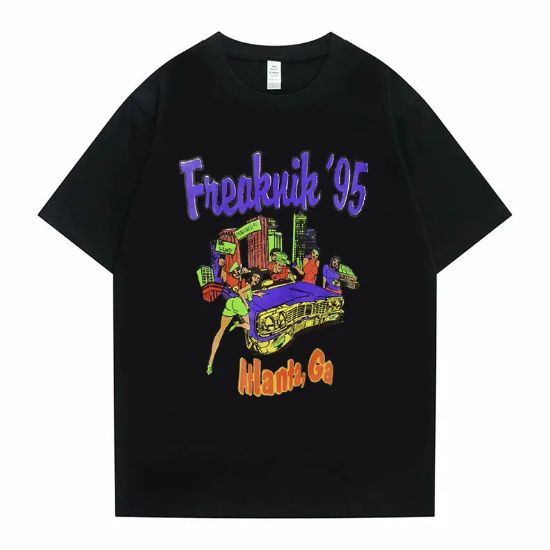 

Freaknik Atlanta Ga Graphic Tshirt Vintage Men Women Hip Hop Casual Tees Freaknik Festival T-shirts Anime Cartoon Style T Shirt
