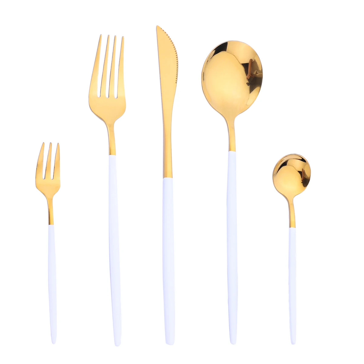 

Набор столовых приборов из белого золота, 5 предметов