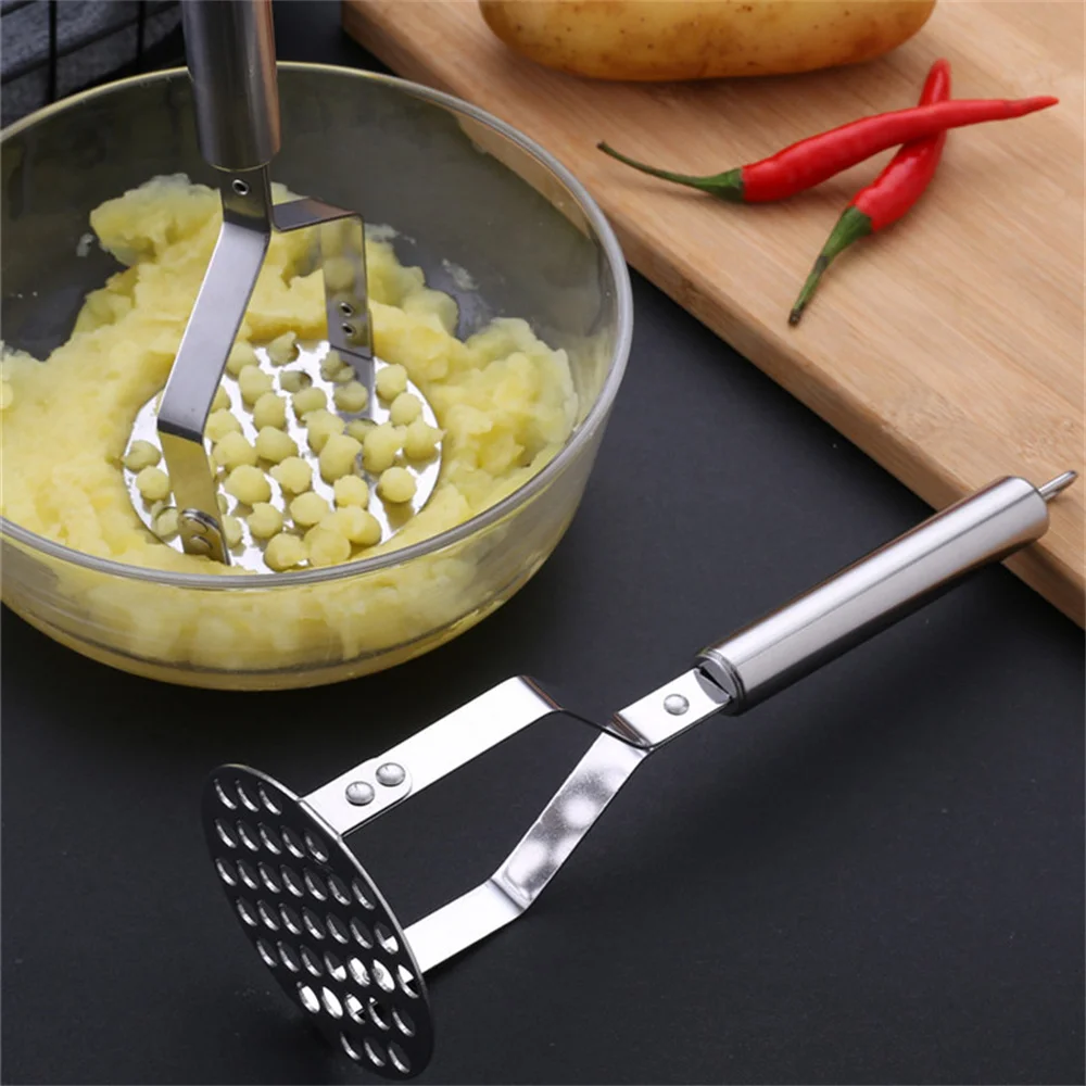 

Stainless Steel Potato Masher Ricer Press For Smooth Mashed Potatoes Vegetables And Fruits Kitchen Gadget Tools Accessories