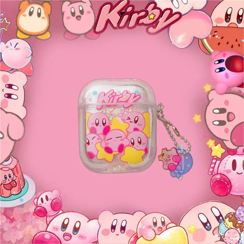 

Защитный чехол с рисунком зыбучих песков Kirby подходит для Airpods поколения 1 / 2 / Pro/3, Жесткий Чехол для беспроводной Bluetooth-гарнитуры