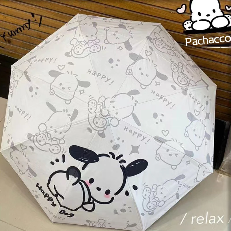 

Sanrio Pachacco Umbrella Parasol Kawaii Anime INS Automatic Vinyl Anti-UV Transparent Rain Resistance High Quality Daily Gifts