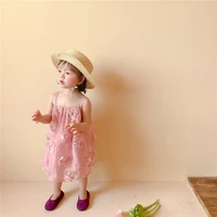 2022 summer new baby girl suspenders pink rose skirt girls princess skirt flowers korean kids clothing boutique clothing