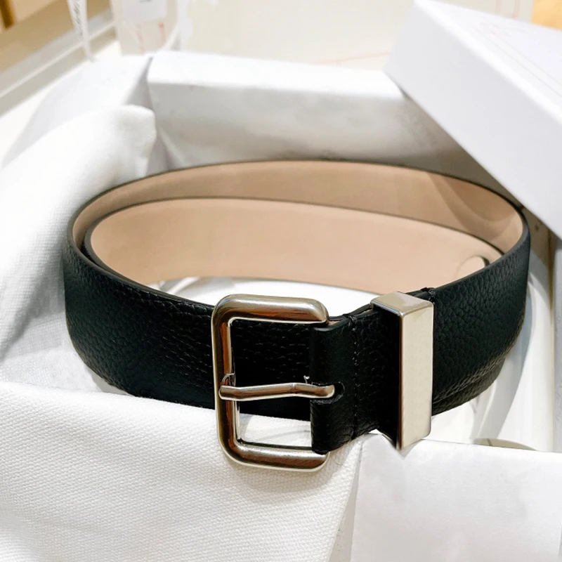 Belt neutral matching width 3.5cm pin buckle belt leisure matching young and middle-aged belt packaging gift box