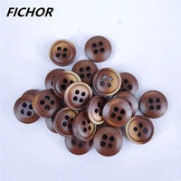 3050pcs 11 5mm 4 holes brown buttons handmade decorative button for apparel diy sewing accessories plastic buttons