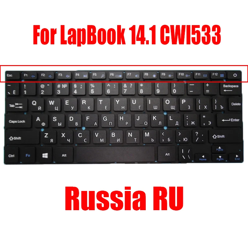 Русская английская сменная Клавиатура для ноутбука Chuwi 14 1 CWI533 LapBook русская черная