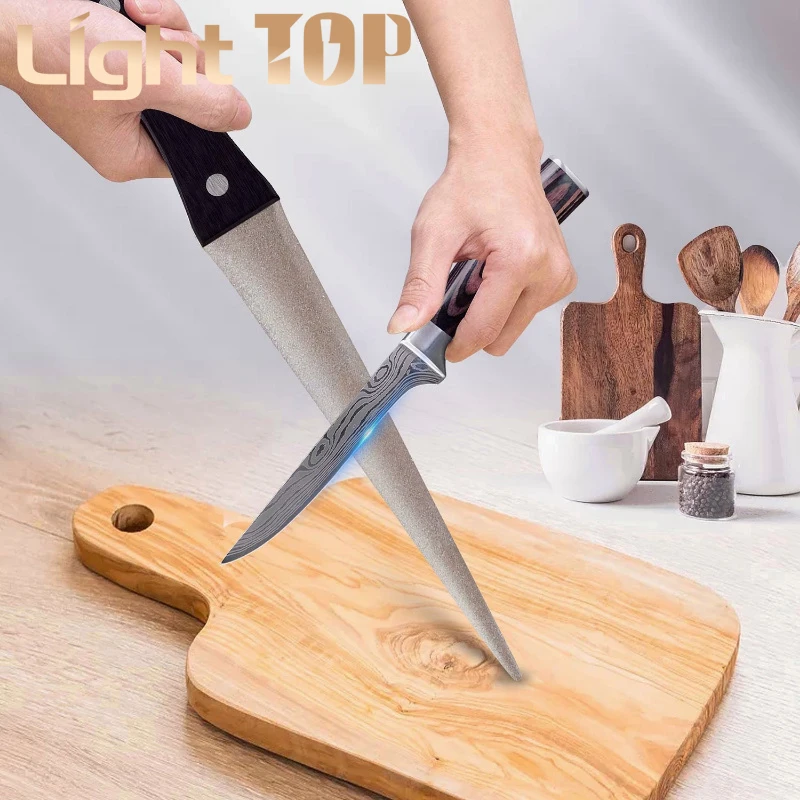 

Diamond Knife Sharpener Knife Sharpening Steel Curved Surface for Knife Scissors Honing Whetstone Stone Kitchen Grinding Tool