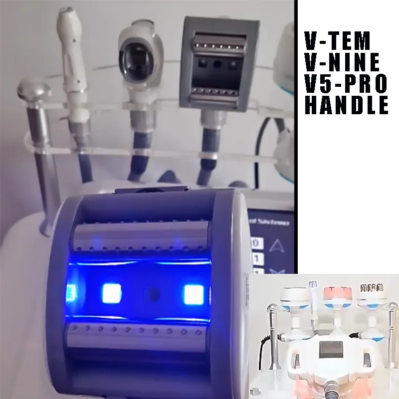 Фото V9 V10 V-NINE V-TEM V-Shape Роликовый массажер для удаления целлюлита Кавитация + вакуум + RF + BIO + охлаждающие подушечки Аксессуары №1