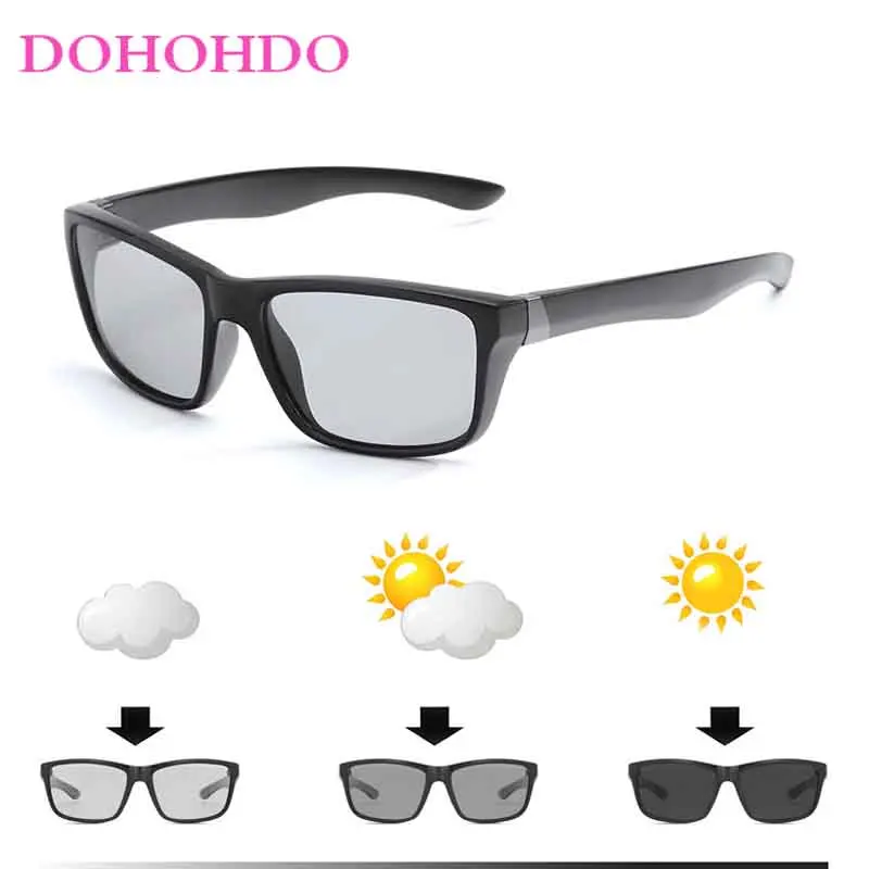 Мужские фотохромные поляризационные солнцезащитные очки-хамелеоны очки для