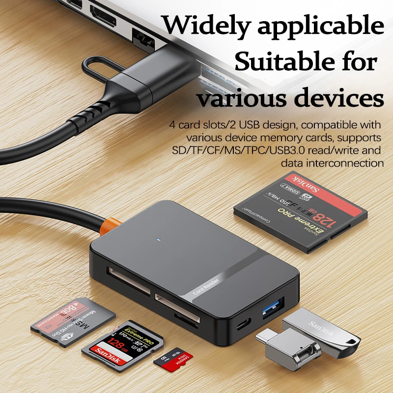 UTHAI TF12 Аксессуары для ноутбуков USB 3.0/TYPE-C Четыре карты с одинаковым считыванием