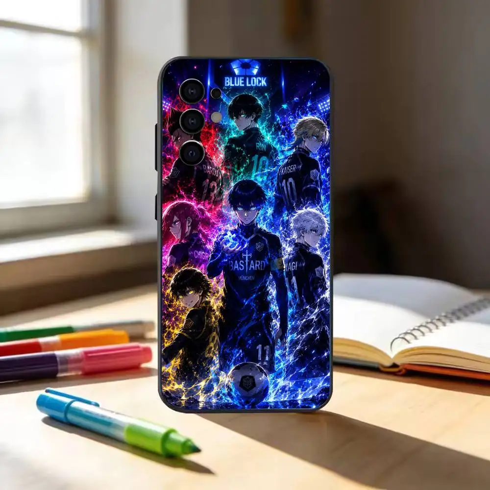 Синий чехол L-Lock Nagi ItoshiI sagi-as для телефонов Samsung S 25,24,23,22,30,21,10,9,Ultra,Plus,Lite,FE,4,5 G, черный, из мягкого ТПУ (art.: 3920dbe475f59) - 3920dbe475f59