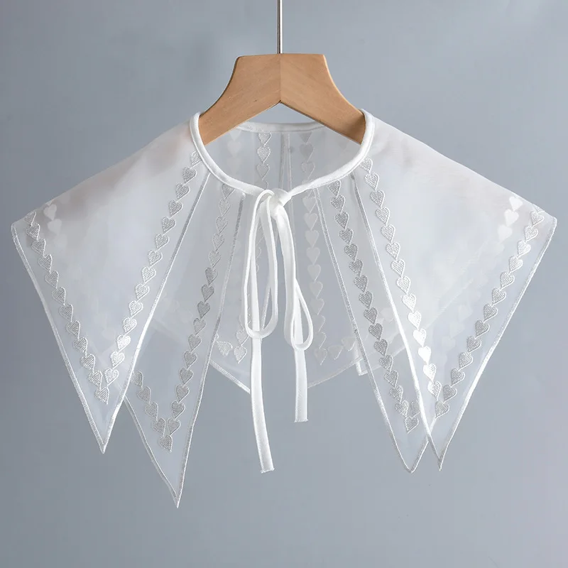 

Women Lapel Fake Collar Shawl Female Removable Shoulder Wraps Detachable Collar Girls Summer Dress Shirt Necklace Scarf