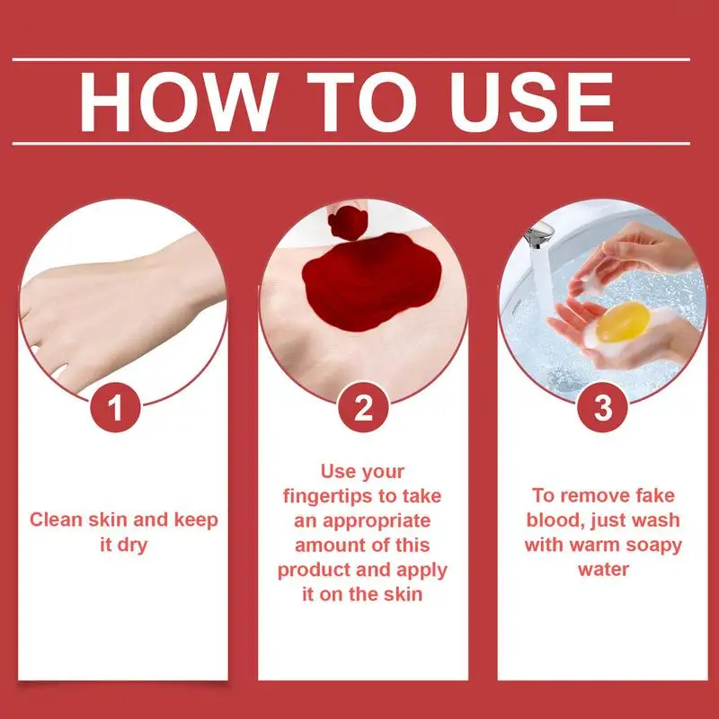 Имитация крема крови реалистичный моющийся сценический розыгрыш театральные