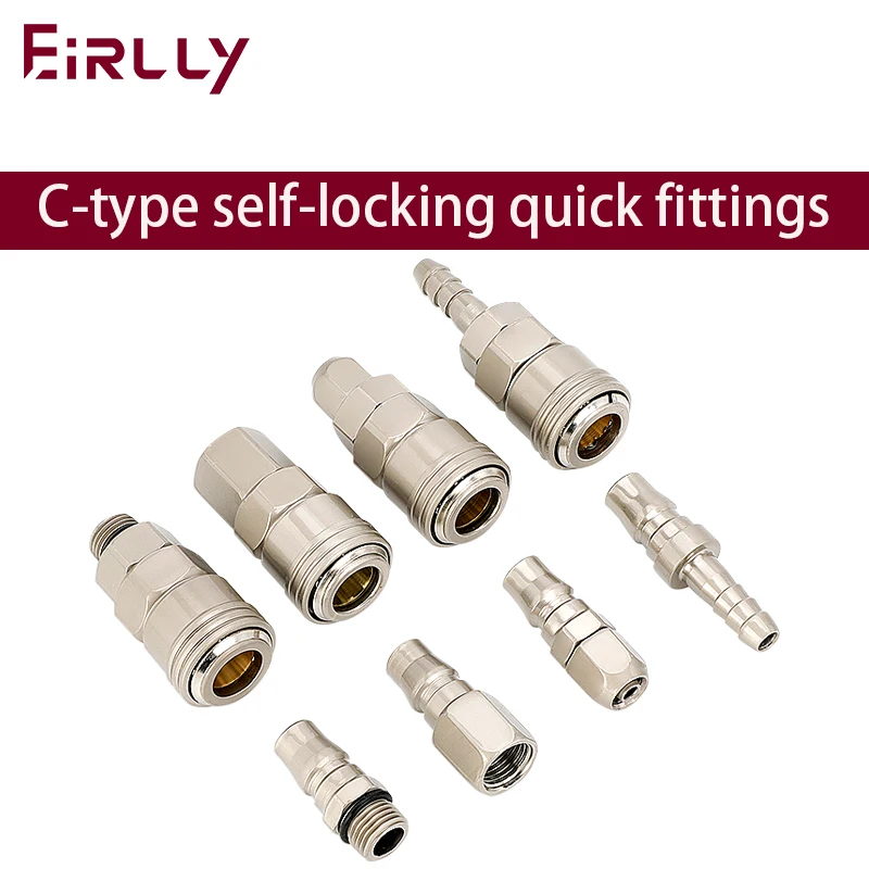 

Pneumatic Fittings C Type Self-locking Quick Coupling Connector Coupler For Air Compressor SP PP SM PM SH PH SF PF 20 30 40