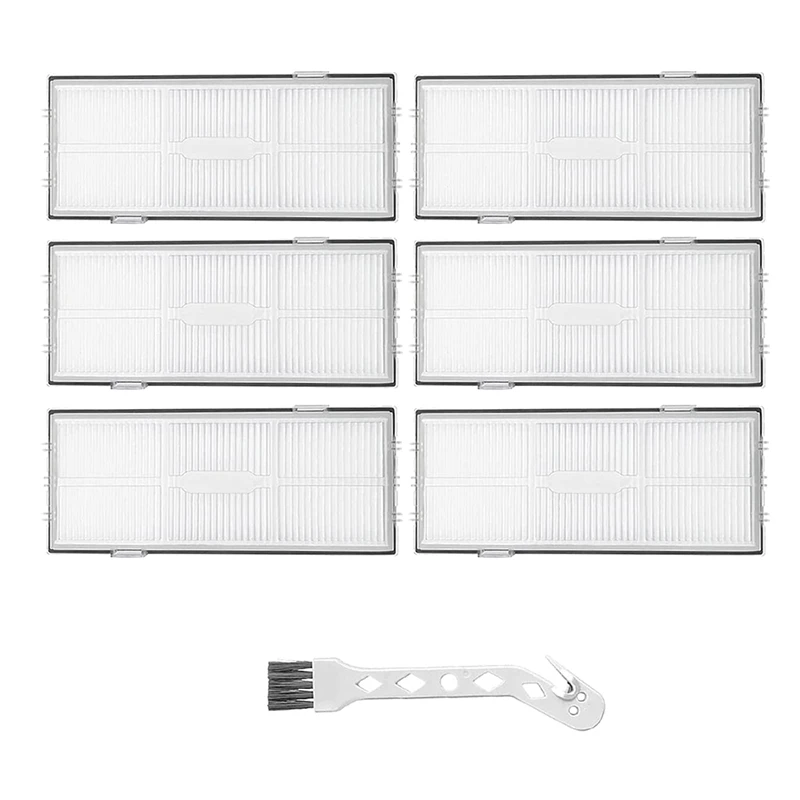 

6 Pack Replacement Filter With Cleaning Tool For Xiaomi Roborock S7 / T7S Plus Vacuum Cleaner Spare Parts Accessories
