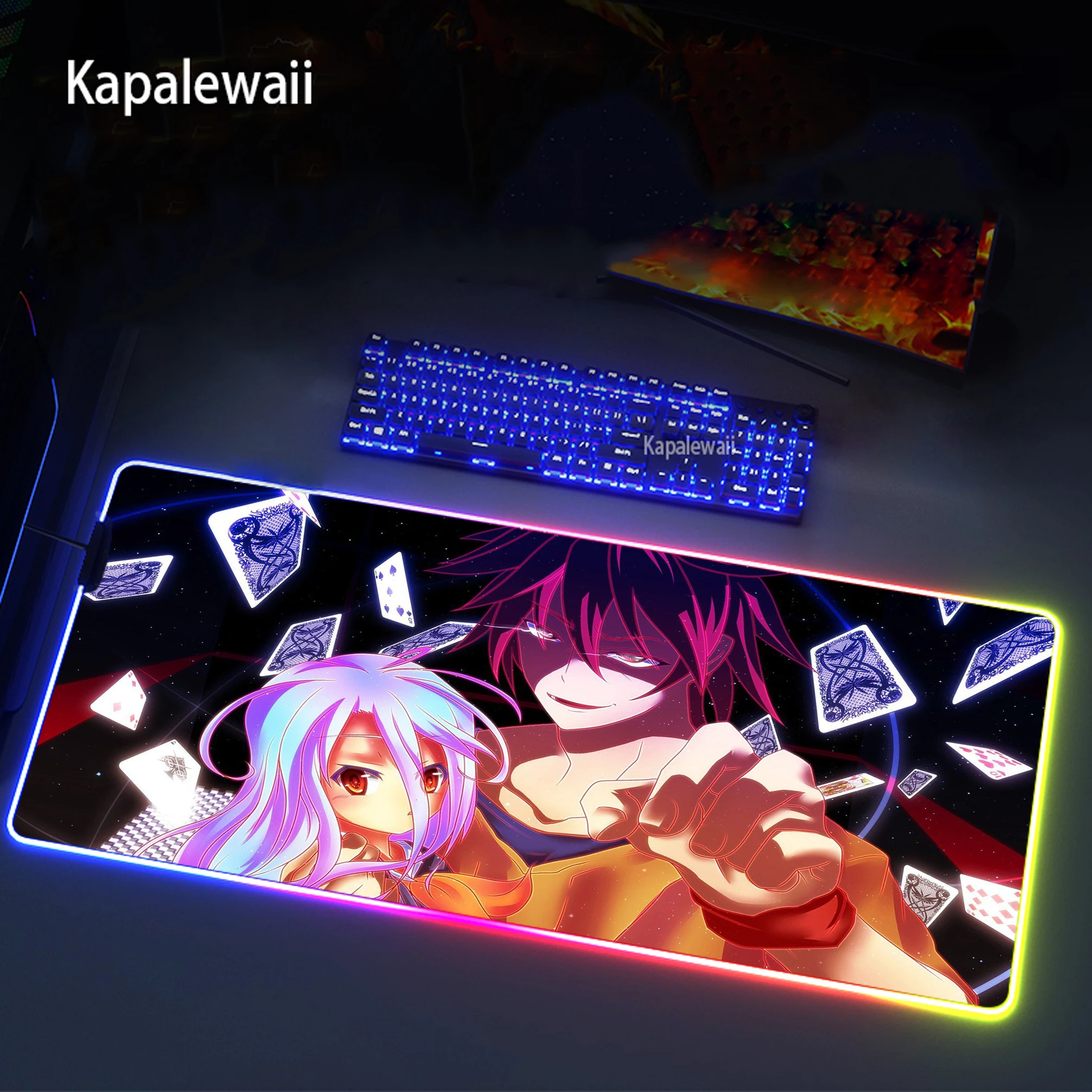 

Computer Mouse Pad Gamer Mouse Pads Large Gaming Mousepad XXL Desk Mause Mat Keyboard Mouse For No Game No Life RGB Mouse Pad