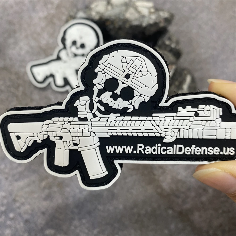 WWW.RadicalDefense.us Тактический значок морали нашивка из ПВХ военная повязка с черепом