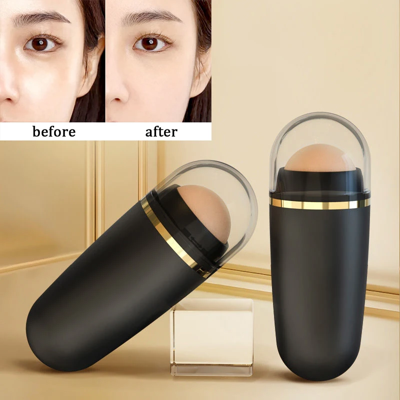 Face Oil Absorbing Roller Volcanic Stone Blemish Remover Face T-zone Oil Removing Rolling Stick Ball Reusable Face Skincare Tool