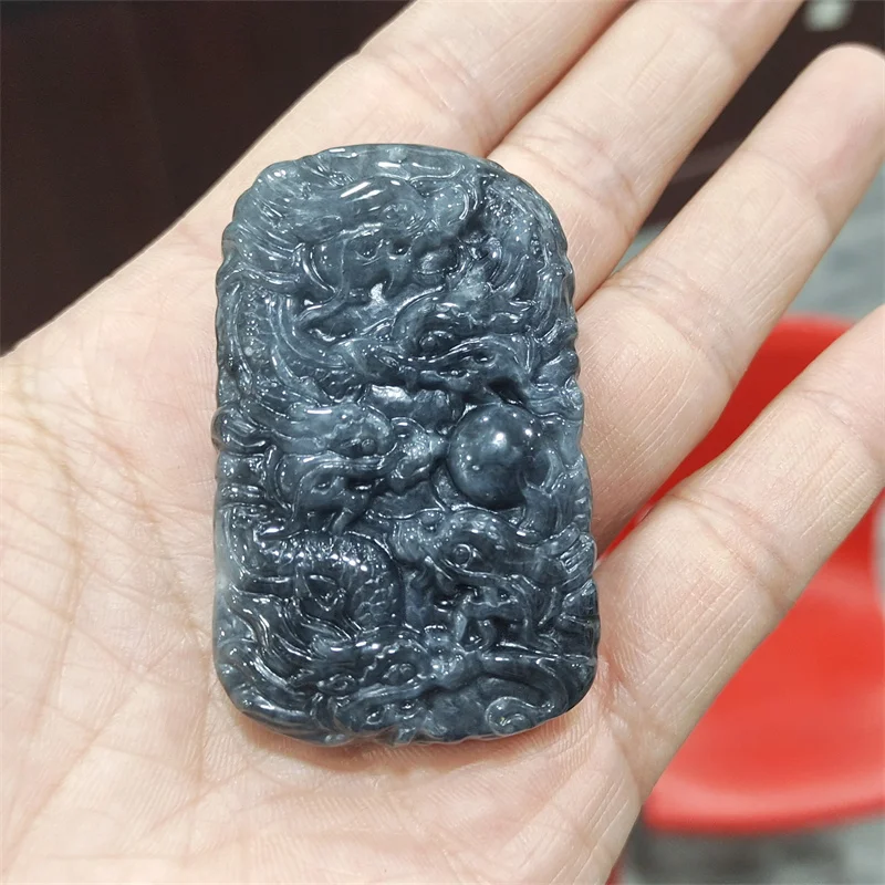 

Hot Selling Hand-carve Jade Black Chicken Kowloon Guanyin Necklace Pendant Fashion Jewelry Accessories MenWomen Luck Gifts1