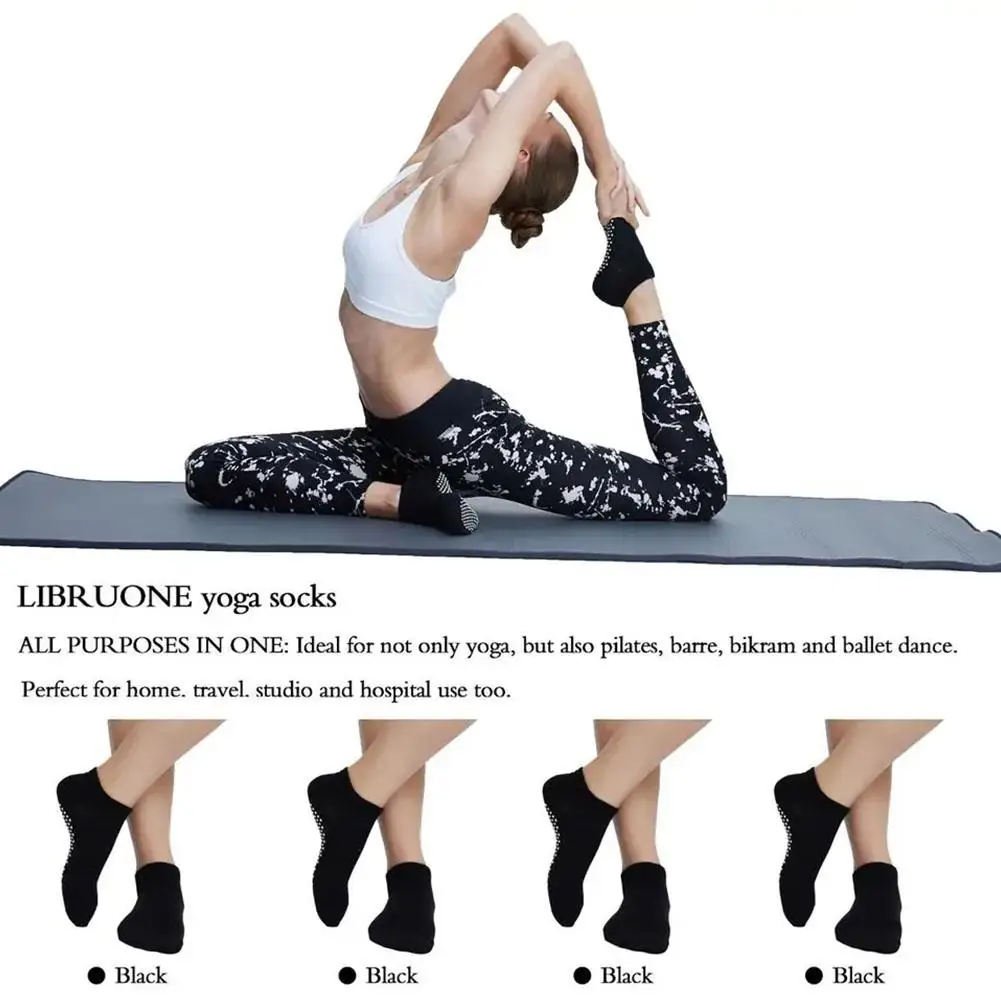 Нескользящие носки O8W0 для йоги 4 пары