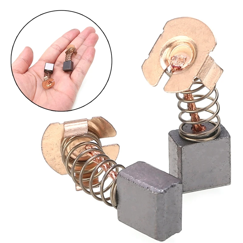 1 пара мини-угольных щеток для запасных частей двигателей электрической дрели CB441